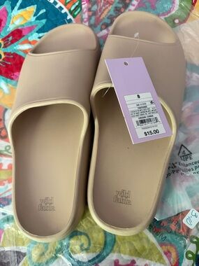 wild fable Nude Slide Sandals - Blush Neutral size 8
